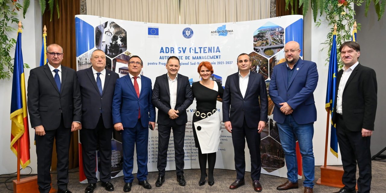 ADR Oltenia a lansat Programul Regional Sud-Vest 2021-2027, în valoare de 1,2 miliarde euro