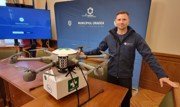 Proiect pilot unic în ţară, la Oradea: Drone pentru transportul probelor biologice între  unităţile medicale